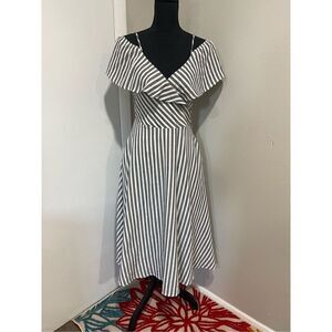 Just Me Off the Shoulders Striped Dress Size M